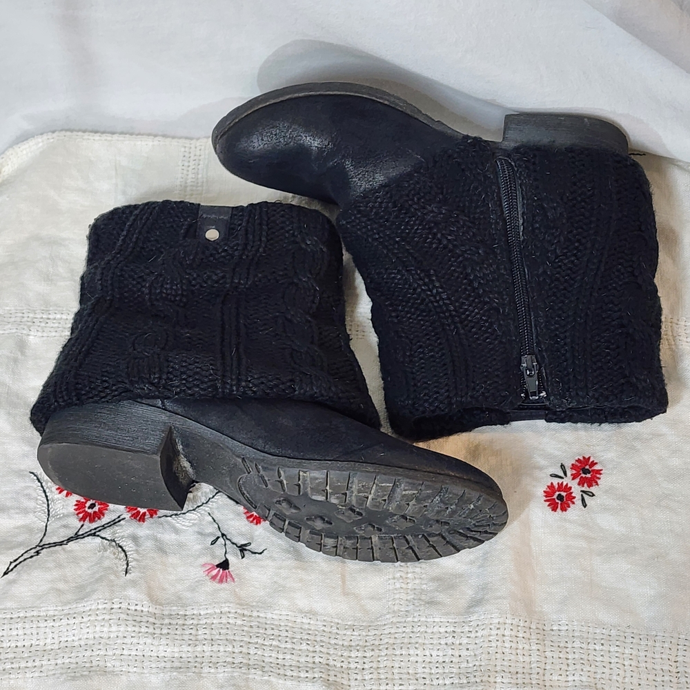 Jellypop Black Knit Winter Boots